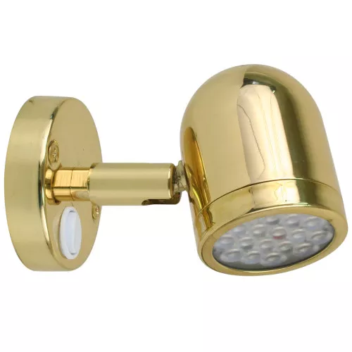 19052P Scandvik LED Brass Reading Light - 10-30V