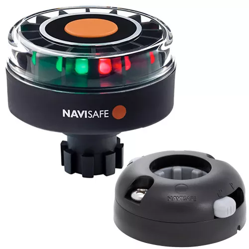 342KIT7 Navisafe Navilight Tricolor 2NM With Navibolt BaseHorizontal Mount Black