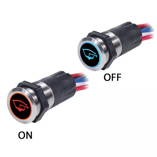 4181 Blue Sea 4181 Backlit Push Button Switch OFFor ON 15A