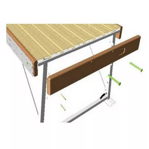 Aluminum & Cedar 6' End Board AEB-6