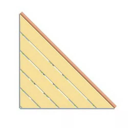 Aluminum & Cedar Mitered Corner Section