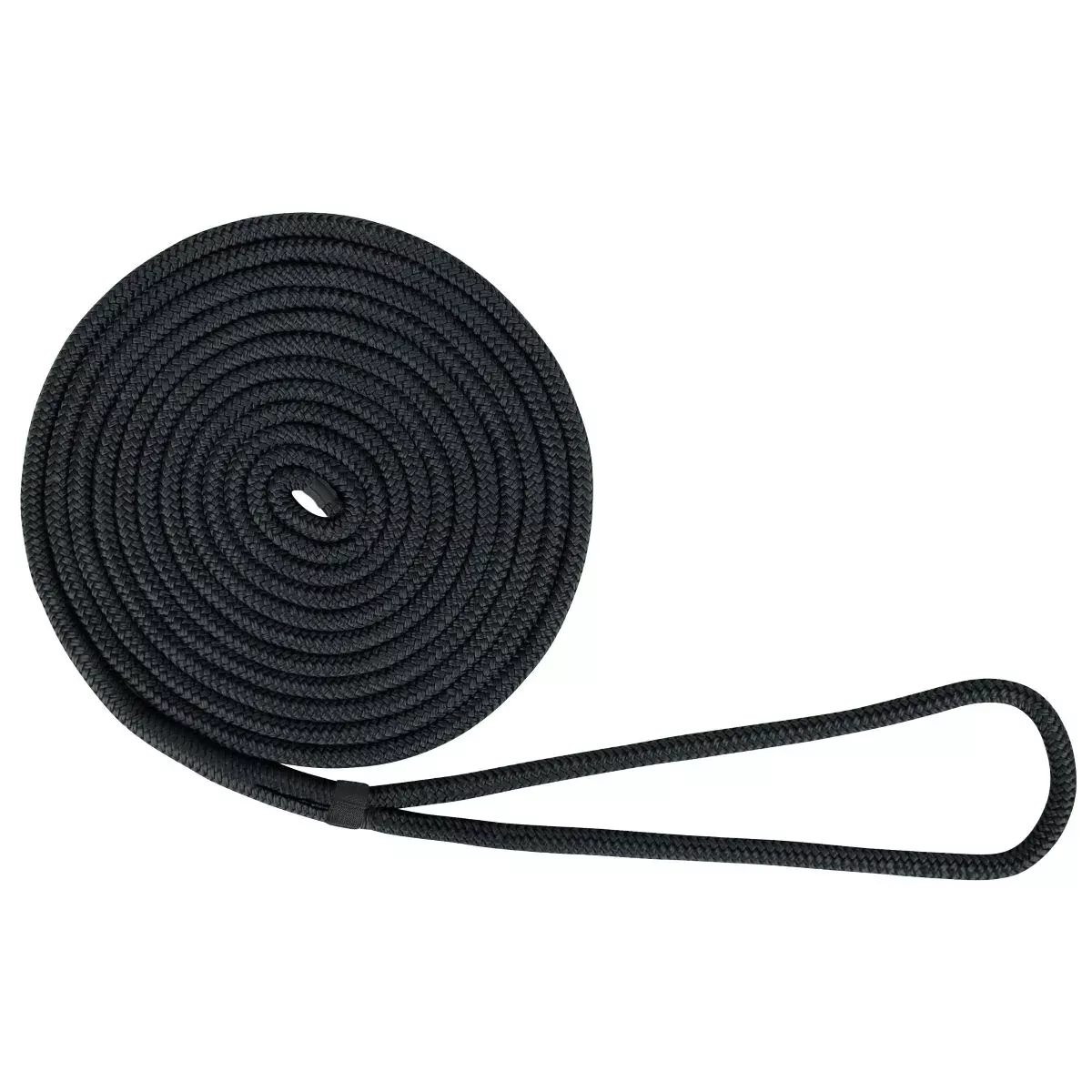 Extreme Max 3/8"x15' Double Braid Nylon Dock Line - Black