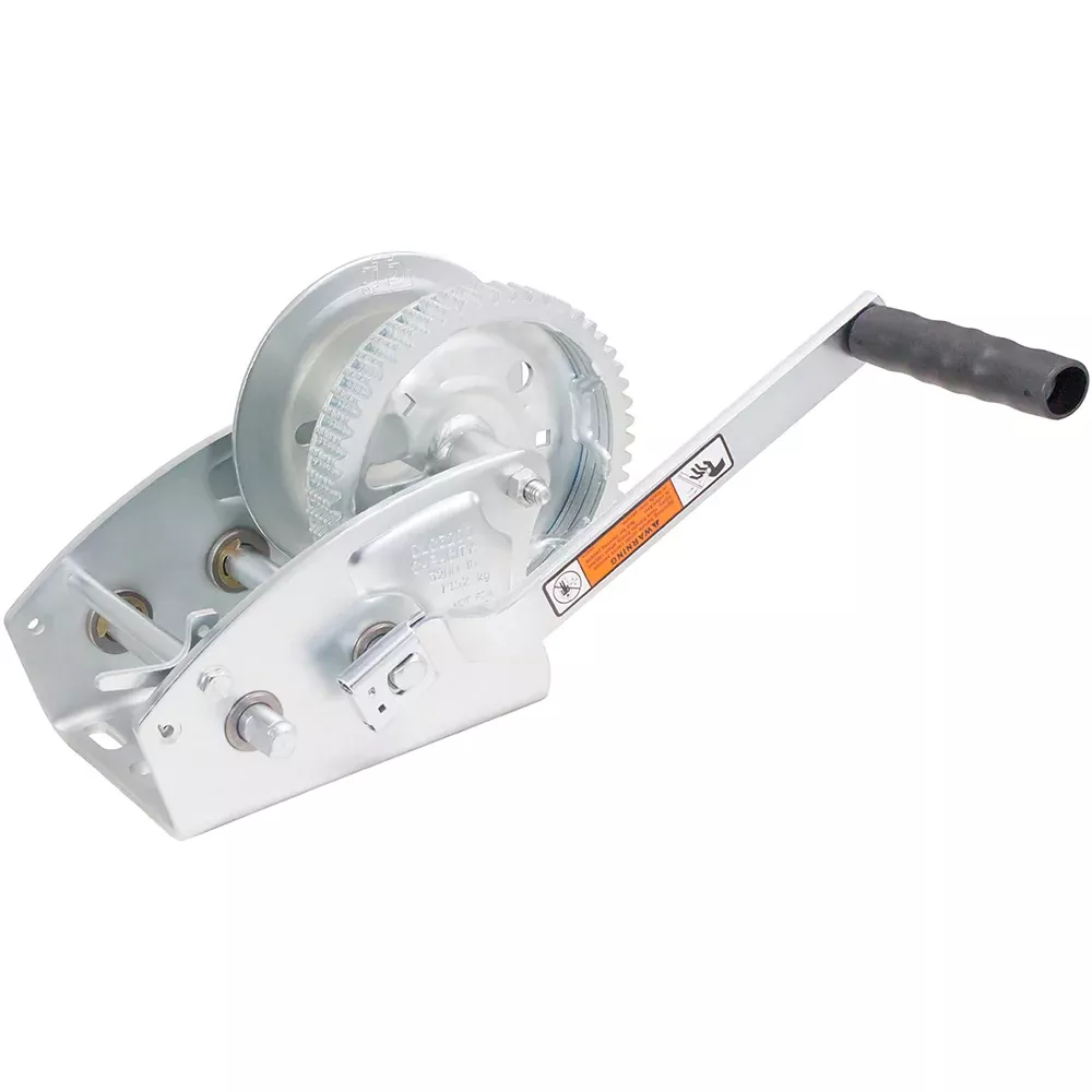 Load Rite Two-Speed Trailer Winch - 3200lbs - 25' Strap - 8" Handle [6