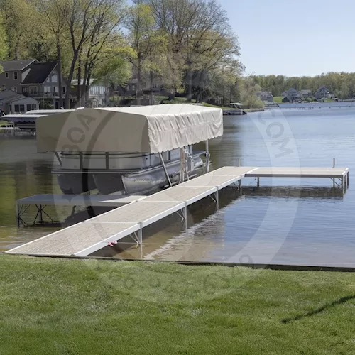 LS4 4' x 10' Dock Section with Vinyl Composite Decking