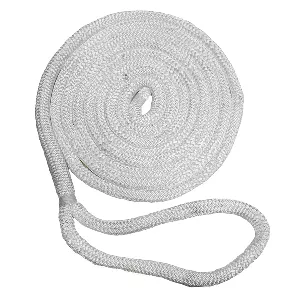 New England Ropes 1/2' Double Braid Dock Line - White - 35'