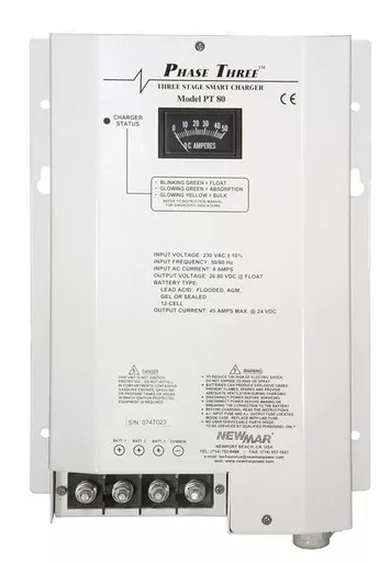 Newmar PT80 12v 80amp Charger 115/230v Input