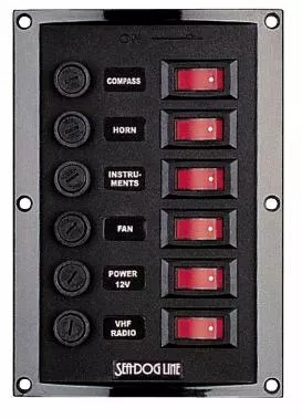 Sea-Dog Nylon Switch Panel Vertical 6- Switch - 424110-1