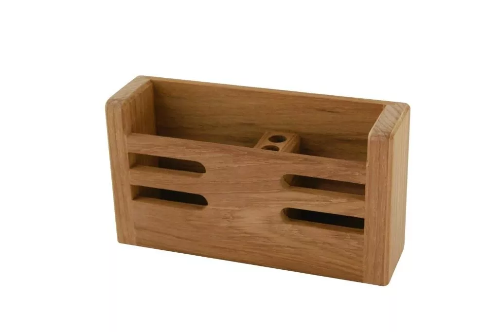 Teak Mobile & Storage Holder 180 x 100 x 50 mm