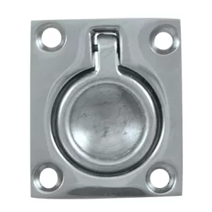 Whitecap Flush Pull Ring - CP/Brass - 1-1/2' x 1-3/4'
